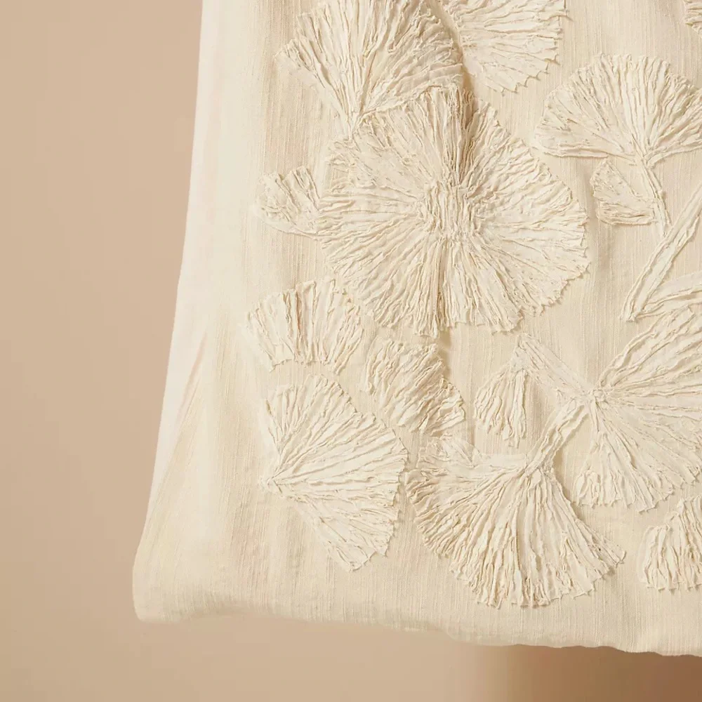 NWOT Anthropologie Ivy Appliqué Duvet Cover QUEEN Z159